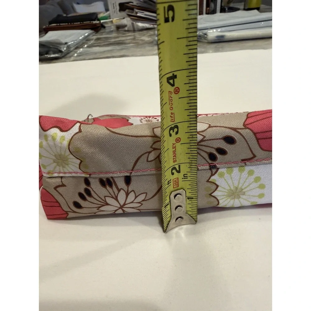 Clinique Makeup Bags Multi~Color Floral Lined 3Pc Set NWOT